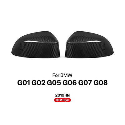 Coques de Rétroviseurs Carbone BMW X3 X4 X5 X6 X7 Style M 2019+ - détail du montage - Becquet Voiture