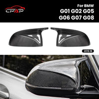 Coques de Rétroviseurs Carbone BMW X3 X4 X5 X6 X7 Style M 2019+ - vue de face - Becquet Voiture