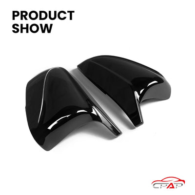 Coques de Retroviseurs Noir Brillant Infiniti Q50 Q60 2014-2024 - vue de trois-quarts - Becquet Voiture