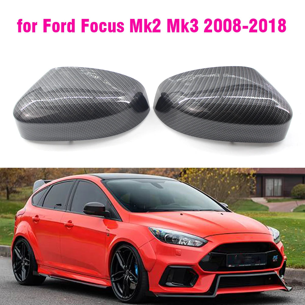 Coques Rétroviseur Ford Focus MK2 MK3 2008-2017 Carbone - vue de face - Becquet Voiture
