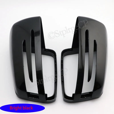 Coques Rétroviseur Mercedes A B C E S CLA GLA Noir Brillant - détail du montage - Becquet Voiture