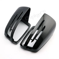 Coques Rétroviseur Mercedes A B C E S CLA GLA Noir Brillant - installé sur véhicule - Becquet Voiture