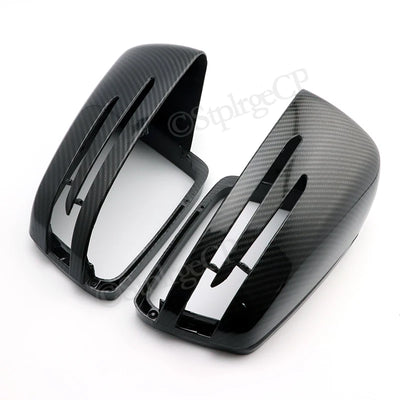 Coques Rétroviseur Mercedes A B C E S CLA GLA Noir Brillant - installé sur véhicule - Becquet Voiture