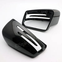 Coques Rétroviseur Mercedes A B C E S CLA GLA Noir Brillant - vue arrière - Becquet Voiture