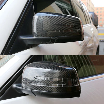 Coques Rétroviseur Mercedes A B C E S CLA GLA Noir Brillant - vue de profil - Becquet Voiture