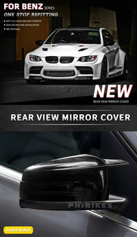 Coques Rétroviseur Mercedes W204 W212 W221 CLA GLA Carbone - détail du montage - Becquet Voiture