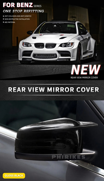 Coques Rétroviseur Mercedes W204 W212 W221 CLA GLA Carbone - détail du montage - Becquet Voiture