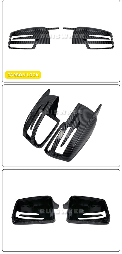 Coques Rétroviseur Mercedes W204 W212 W221 CLA GLA Carbone - vue de face 2 - Becquet Voiture