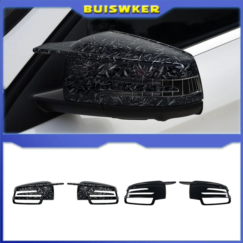 Coques Rétroviseur Mercedes W204 W212 W221 CLA GLA Carbone - vue de face - Becquet Voiture