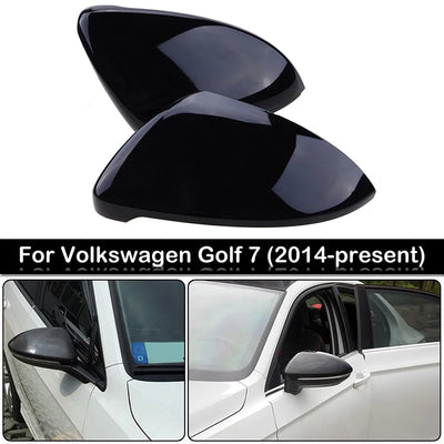 Coques Rétroviseur VW Golf 7 MK7 MK7.5 GTI R Noir Brillant - packshot studio - Becquet Voiture