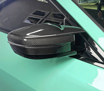Coques Rétroviseurs ABS Carbone BMW G80 G82 G87 - vue de trois-quarts - Becquet Voiture