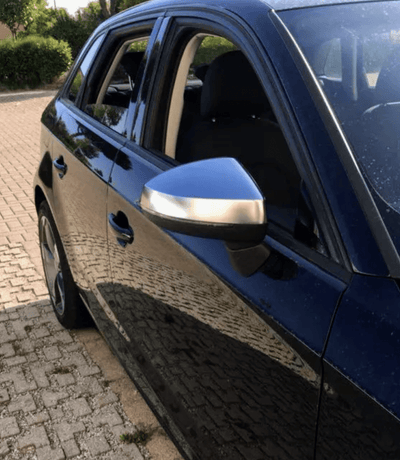 Coques rétroviseurs Audi A3 8V chrome argent mat - vue de profil - Becquet Voiture