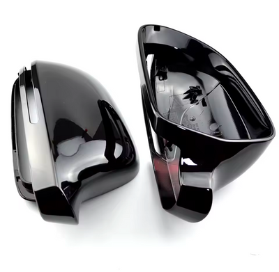 Coques rétroviseurs Audi A4 B8 noir brillant - détail du montage - Becquet Voiture