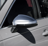 Außenspiegelkappen Audi A4 B9 Chrom matt silber - Vorderansicht - Becquet Voiture