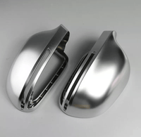 Audi A5 B8 matte silver chrome wing mirror covers - side view - Becquet Voiture