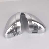 Audi A5 B9 brushed aluminum wing mirror covers - three-quarter view - Becquet Voiture