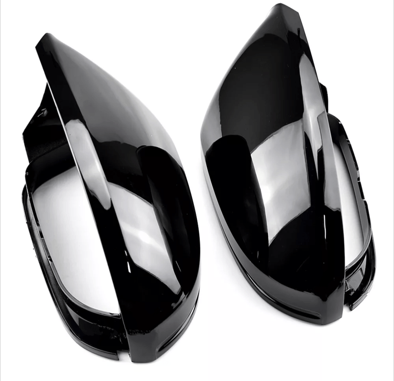 Coques rétroviseurs Audi A6 C7 noir brillant - vue arrière - Becquet Voiture