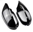 Coques rétroviseurs Audi A6 C7 noir brillant