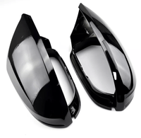 Coques rétroviseurs Audi A6 C7 noir brillant - vue de face - Becquet Voiture