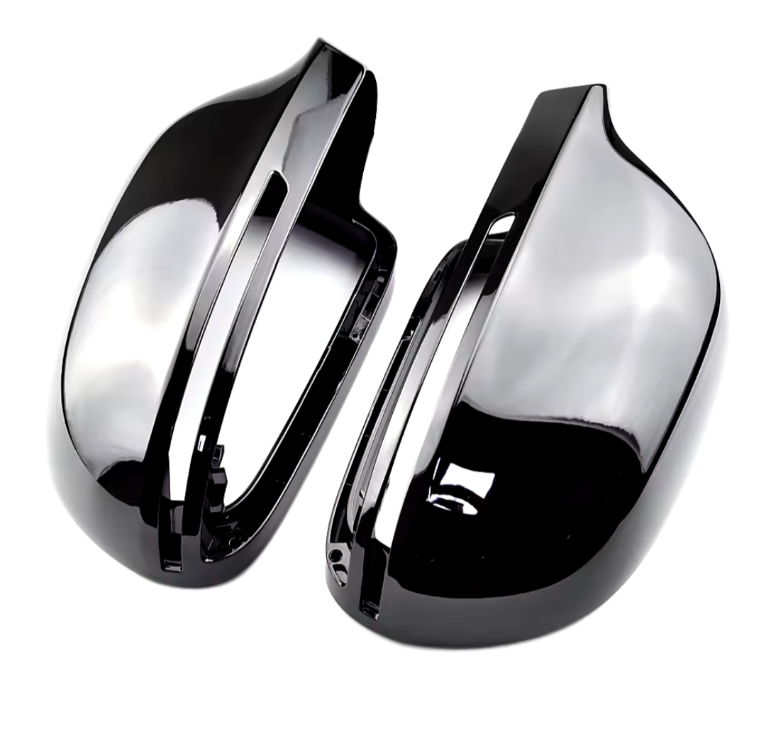Coques rétroviseurs Audi Q3 SQ3 noir brillant - vue de face - Becquet Voiture