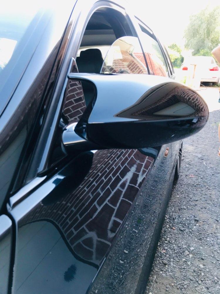 Coques rétroviseurs BMW E90 E92 noir brillant - vue de face - Becquet Voiture