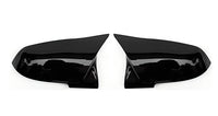 Gloss black mirror caps for BMW X1 E84 - front view - Becquet Voiture