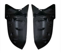 Gloss black mirror caps for BMW X1 E84 - three-quarter view - Becquet Voiture