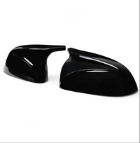 Gloss black BMW X3 G01 wing mirror caps - front view 2 - Becquet Voiture
