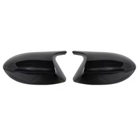 Gloss black BMW Z4 E89 wing mirror caps - front view - Becquet Voiture