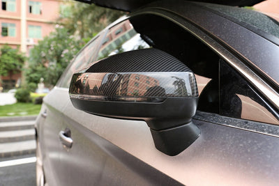 Coques rétroviseurs carbone Audi A3 8V - vue de profil - Becquet Voiture