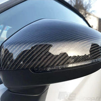 Carbon-Heckspiegelkappen Audi A3 S3 RS3 8V Paar - am Fahrzeug montiert - Becquet Voiture