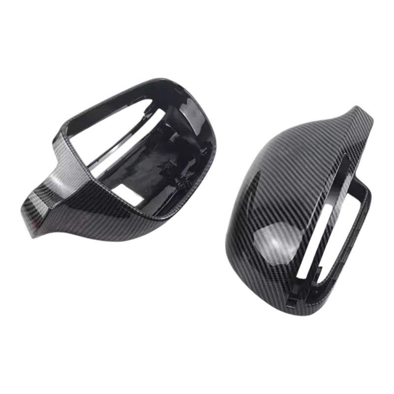 Carbon fiber Audi A4 B8 wing mirror caps - fitted on vehicle - Becquet Voiture