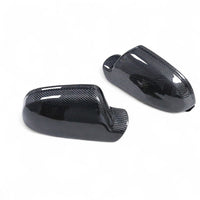 Carbon fiber Audi A4 B8 wing mirror caps - three-quarter view 2 - Becquet Voiture