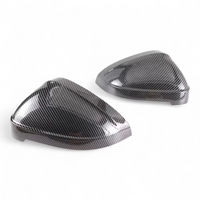 Carbon fiber Audi A4 B9 wing mirror caps - fitted on vehicle - Becquet Voiture