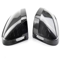 Carbon fiber Audi A4 B9 wing mirror caps - three-quarter view 2 - Becquet Voiture