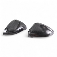 Carbon fiber Audi A4 B9 wing mirror caps - three-quarter view - Becquet Voiture