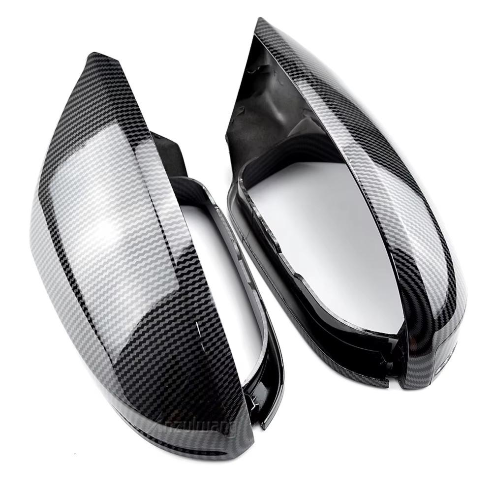 Coques rétroviseurs carbone Audi A7 C7 2013-2018 - vue de face - Becquet Voiture