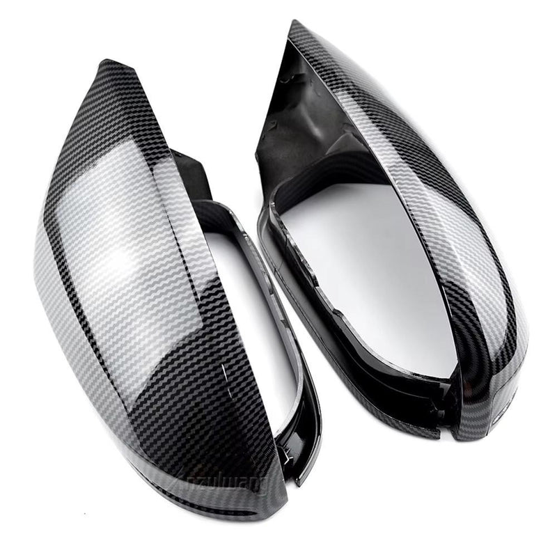 Coques rétroviseurs carbone Audi A7 C7 2013-2018 - vue de face - Becquet Voiture