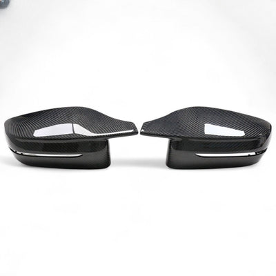 Coques rétroviseurs carbone BMW Série 5 G30 - vue de face - Becquet Voiture
