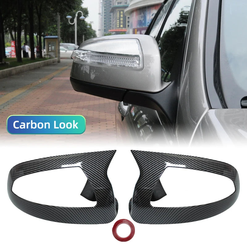 Coques Rétroviseurs Carbone Mercedes Classe C W204 ML W164 - vue de trois-quarts - Becquet Voiture