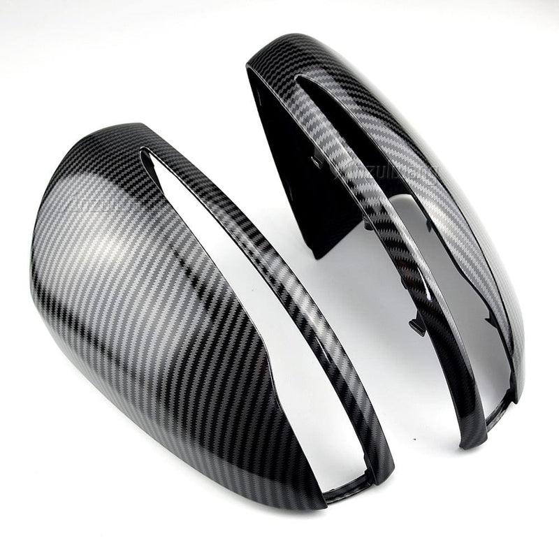 Coques rétroviseurs carbone Mercedes Classe E W213 - vue de trois-quarts - Becquet Voiture