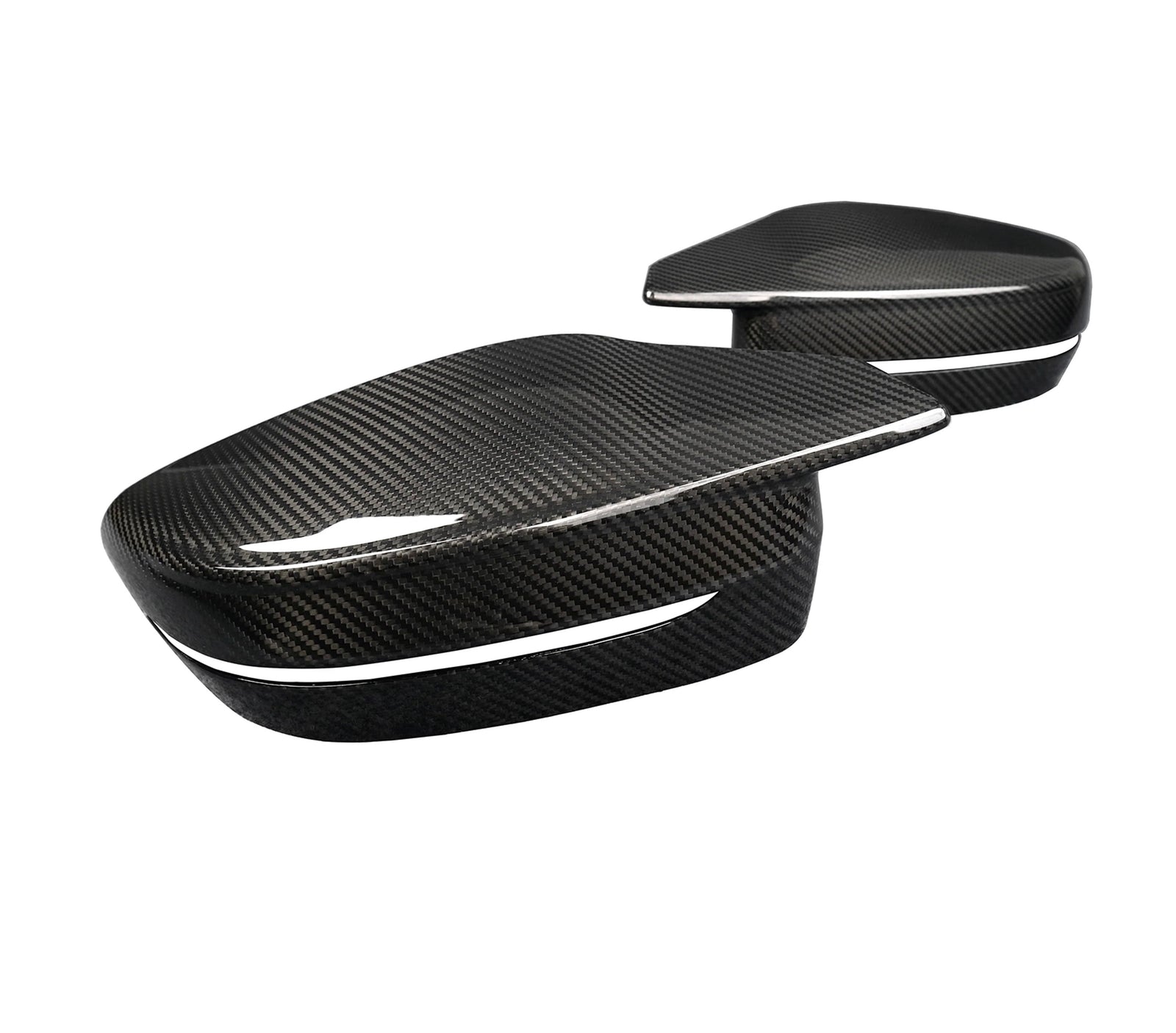 Coques Rétroviseurs Carbone Sèche BMW G80 G82 G87 M3 M4 - vue de face - Becquet Voiture