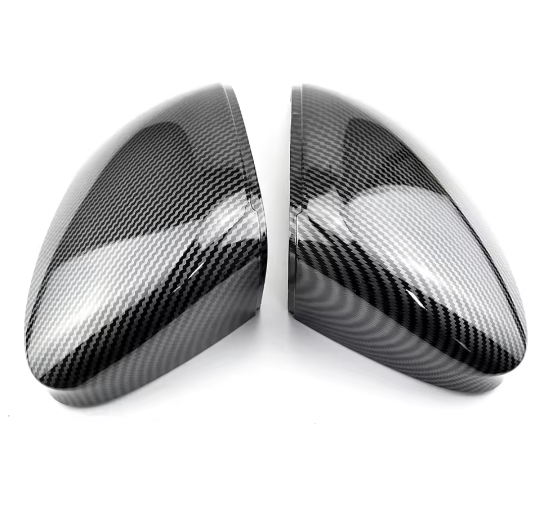 Coques rétroviseurs carbone VW Golf 8 - vue de face - Becquet Voiture
