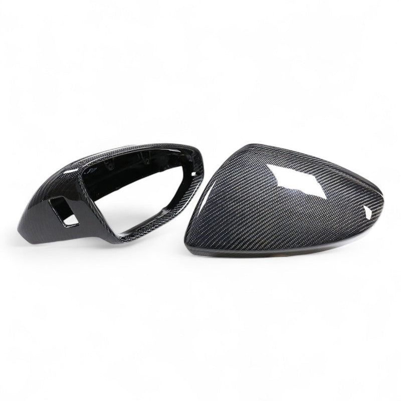 Coques rétroviseurs fibre carbone Audi A6 S6 RS6 C8 2018-2025 paire - vue rapprochée - Becquet Voiture