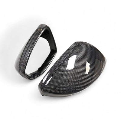 Coques rétroviseurs fibre carbone Audi A8 S8 D5 2018-2025 - détail du montage - Becquet Voiture