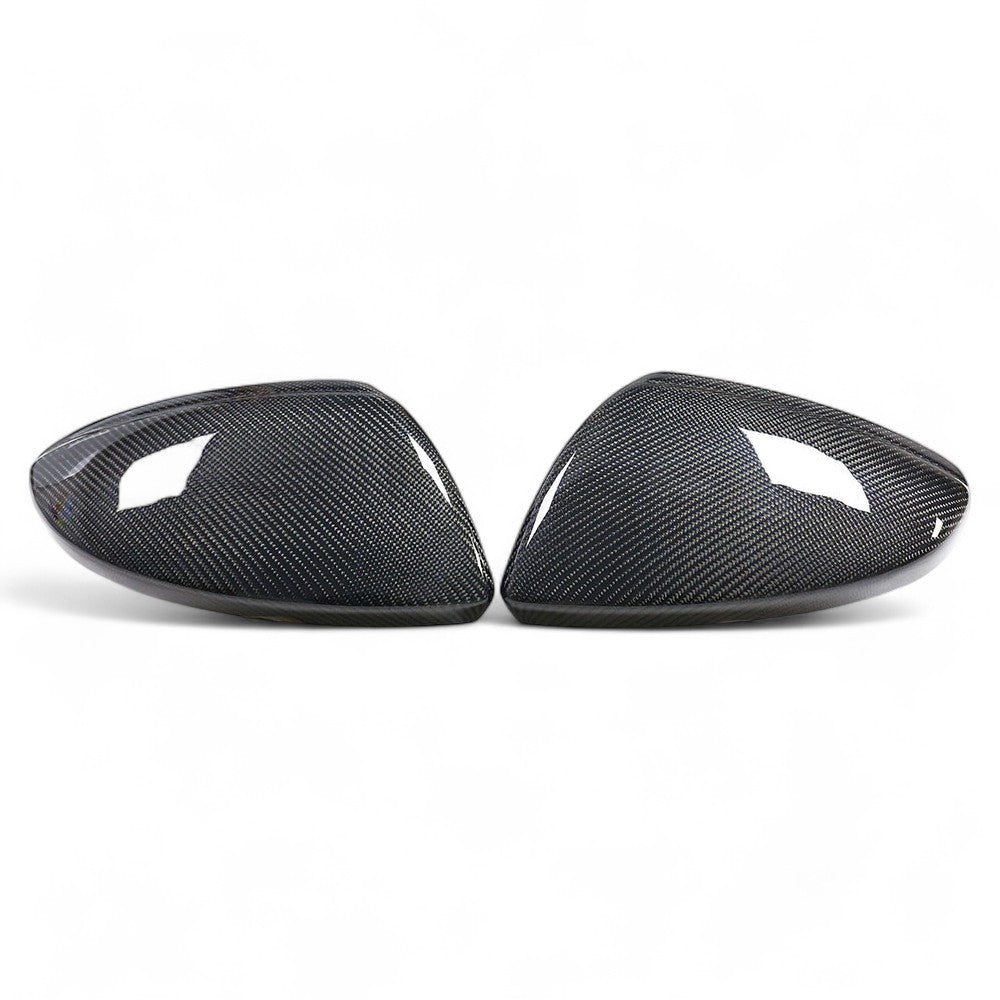 Coques rétroviseurs fibre carbone Audi A8 S8 D5 2018-2025 - vue de face - Becquet Voiture