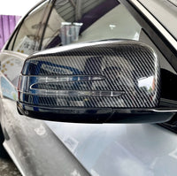 Coques rétroviseurs fibre carbone Mercedes CLA C117 2013-2019 - vue de face 3 - Becquet Voiture