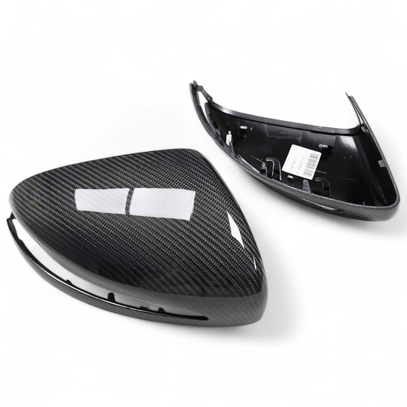 Coques rétroviseurs fibre carbone Mercedes CLA C118 2019-2025 - vue de face 2 - Becquet Voiture