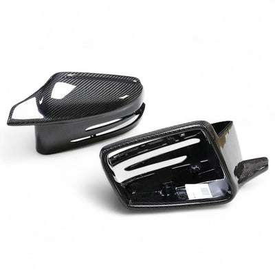 Coques rétroviseurs fibre carbone Mercedes Classe A W176 2012-2018 - en situation - Becquet Voiture