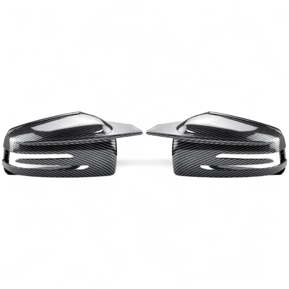 Coques Rétroviseurs Fibre Carbone Mercedes Classe A W176 - vue de face - Becquet Voiture